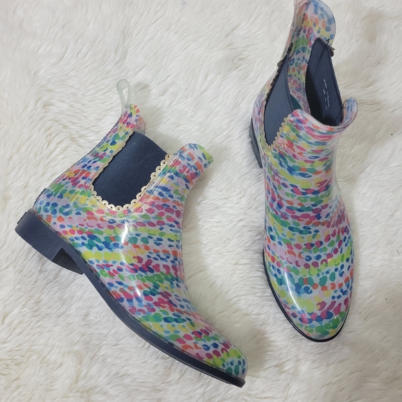 Jack Roger Sallie Rainbow Speckled Chelsea Rain Boots size 8 - Picture 8 of 8